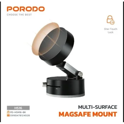 Porodo Multi-Surface Magsafe Mount - Black
